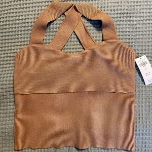 Abercrombie ottoman squareneck tank, ribbed